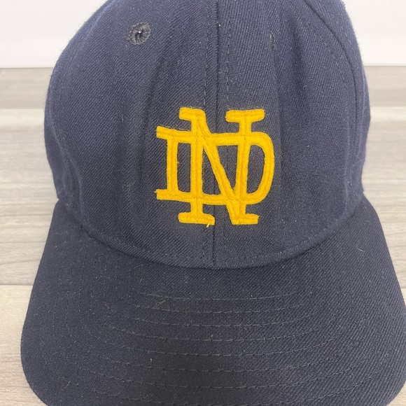 Notre Dame University New Era Embroidered 60’s 70’s Hat Snapback Vintage Grandpa - Picture 2 of 5